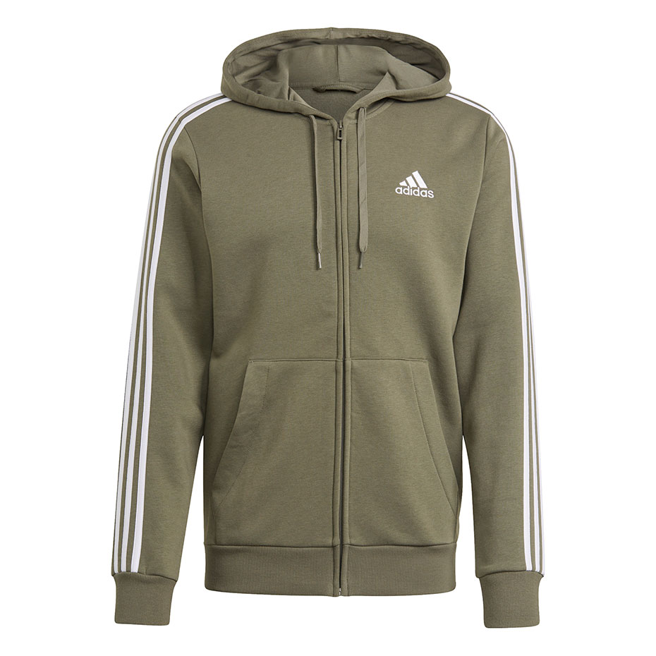 adidas khaki zip hoodie