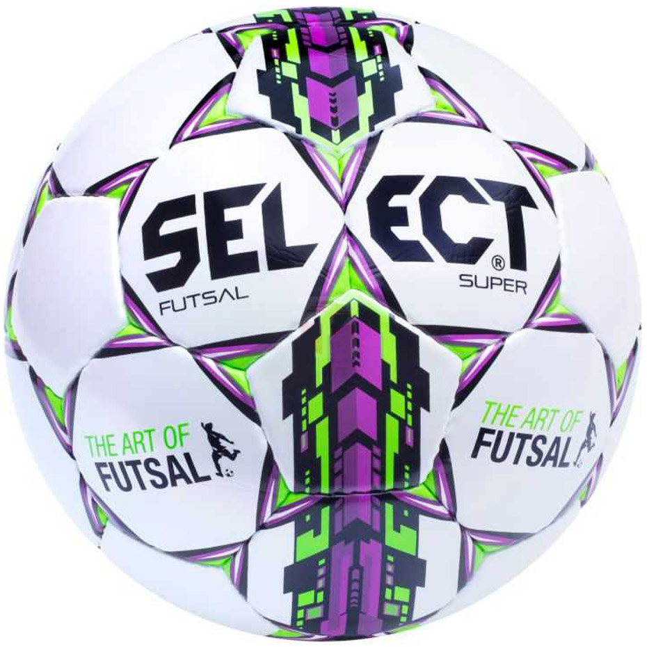 Piłka nożna Select Futsal Super 2015 Hala biało/fioletowo/zielona 10399 ...