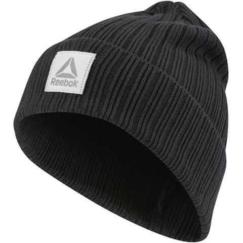 Czapka Reebok ACT FND Logo Beanie roz OSFM czarna CZ9830