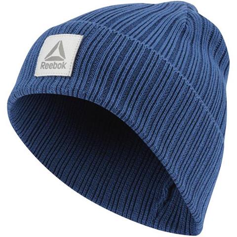 Czapka Reebok ACT FND Logo Beanie roz OSFM niebieska CZ9836