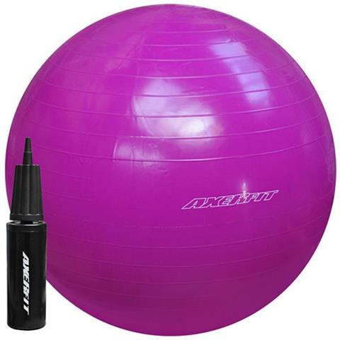 Piłka gimnastyczna Axer z pompką 65 cm fioletowa A0553