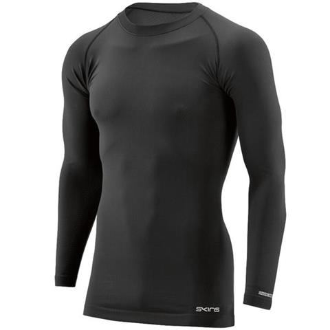 Koszulka kompresyjna męska Skins DNAmic BASE Long Sleeve Top czarna DY0001005 9001