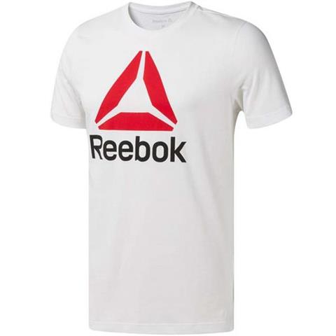 Koszulka męska Reebok QQR- Reebok Stacked biała CW5367