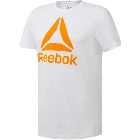 Koszulka męska Reebok QQR- Reebok Stacked biała DU4692