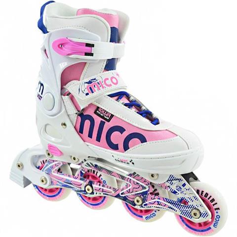 Łyżworolki Mico Twist Girl biało-różowo-granatowe
