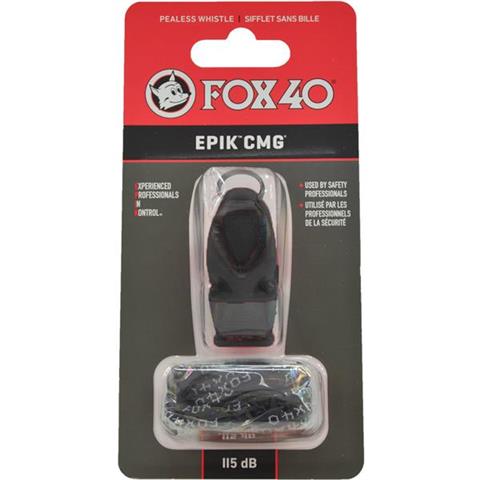 Gwizdek FOX 40 Epik CMG czarny ze sznurkiem 8803-0008