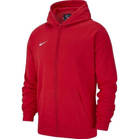 Bluza dla dzieci Nike Team Club 19 Full-Zip Fleece Hoodie JUNIOR czerwona AJ1458 657