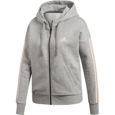 Bluza damska adidas 3 Stripes Fullzip Hoodie szara CZ5725