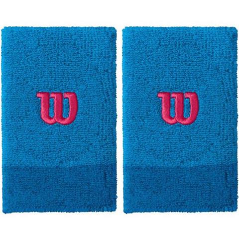 Frotka na rękę Wilson Extra Wide szeroka niebieska 2szt WRA733514
