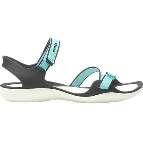 Crocs Swiftwater Webbing Sandal W niebiesko biały 204804 4DY