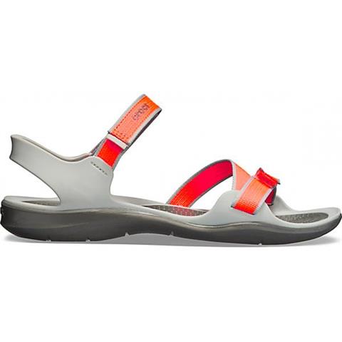 Crocs Swiftwater Webbing Sandal W jasny koralowo szary 204804 6PK