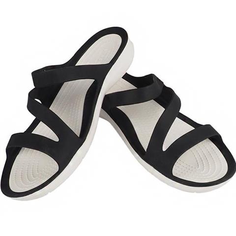 Crocs Swiftwater Sandal W czarno białe 203998 066