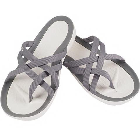 Crocs Swiftwater Webbing Flip W jasny szary 205479 OCT