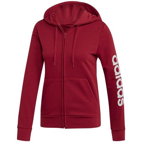 Bluza damska adidas W Essentials Linear FZ HD czerwona EI0661