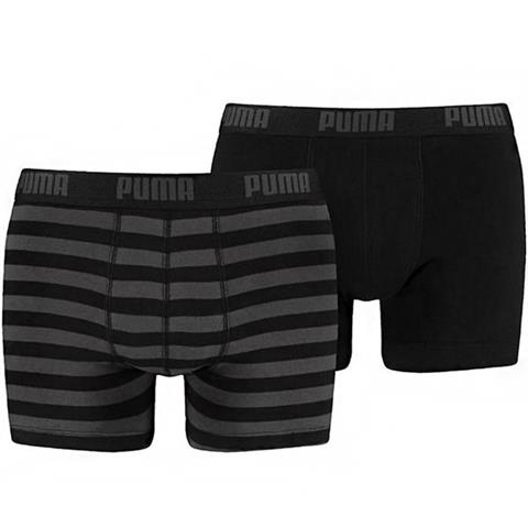 Bokserki męskie Puma Stripe 1515 Boxer 2P czarne 591015001 200
