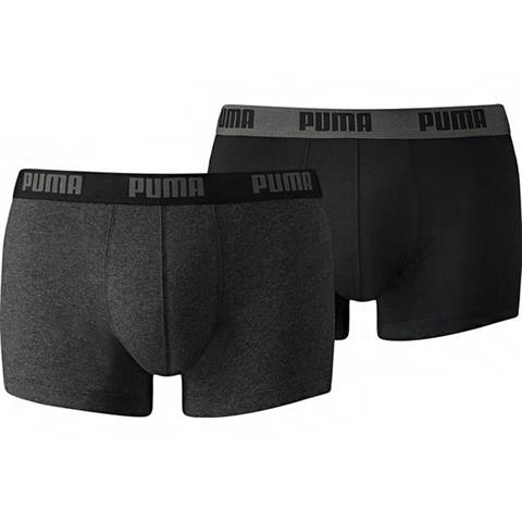 Bokserki męskie Puma Basic Trunk 2P czarne ciemno szare 521025001 691