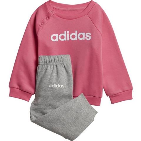Dres dla dzieci adidas I Linear Jogger Fleece różowo-szary DV1287