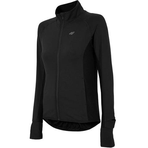 Bluza do biegania damska 4F głęboka czerń X4Z18 BLDF100 20S