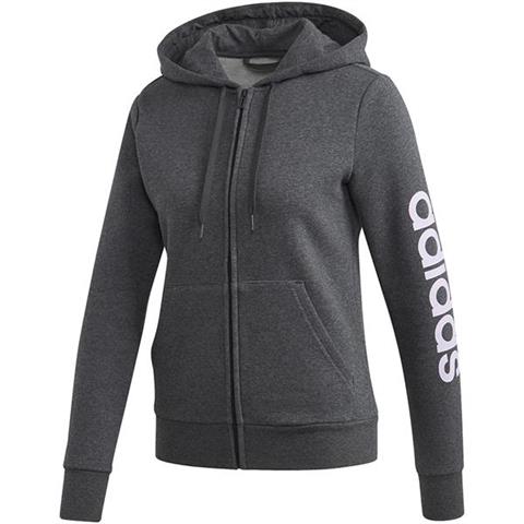 Bluza damska adidas W Essentials Linear FZ HD FL szara FM6491