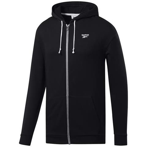 Bluza męska Reebok TE FT FZ Hoodie czarna FJ4683