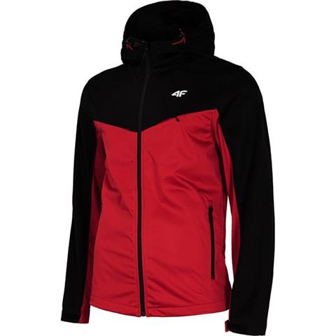 Kurtka męska Softshell 4F czerwono-czarna H4L20 SFM002 62S