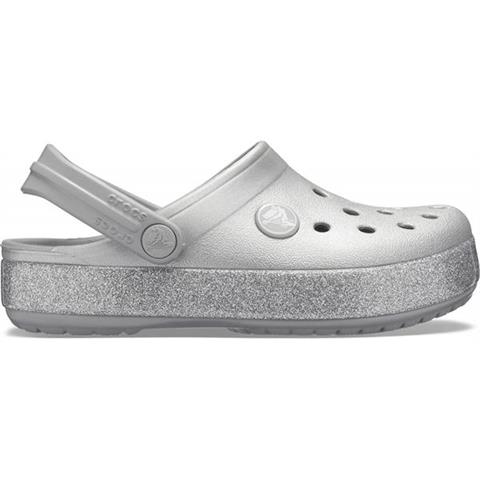 Crocs dla dzieci Crocband Glitter Clog Kids srebrne 205936 040