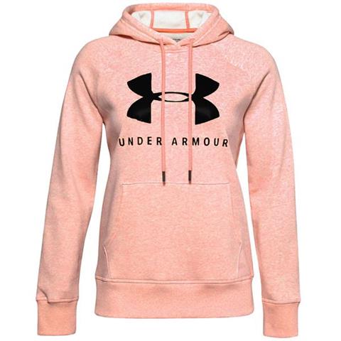 Bluza damska Under Armour Rival Fleece Graphic Hoodie różowa 1348550 689
