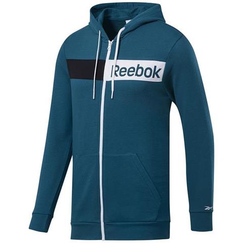 Bluza męska Reebok Logo FZ H turkusowa FJ4696