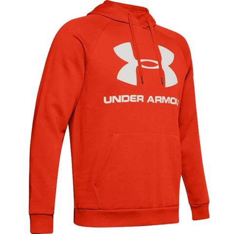 Bluza męska Under Armour Rival Fleece Logo Hoodie pomarańczowa 1345628 856