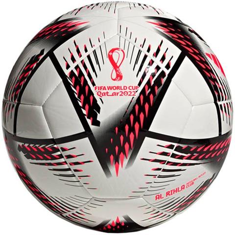 Piłka nożna adidas Al Rihla Club Ball biało-czarno-różowa H57778