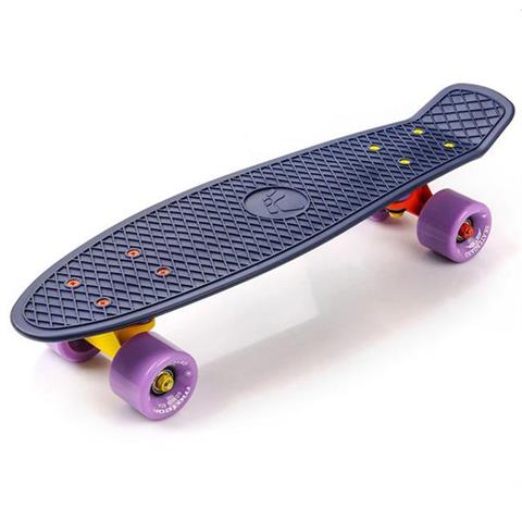 Deskorolka Meteor plastikowa Matt navy violet orange and yellow 23719