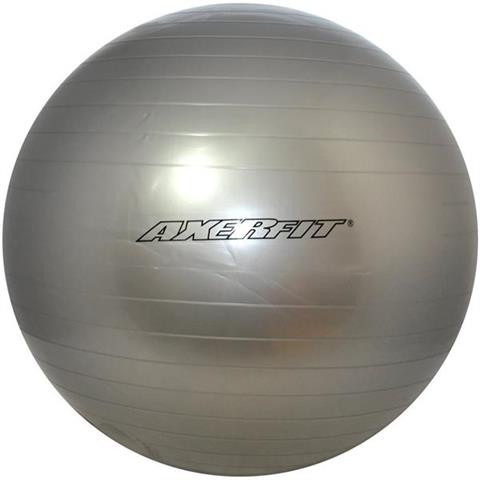 Piłka gimnastyczna Axer Standard z pompką 65cm srebrna A1753
