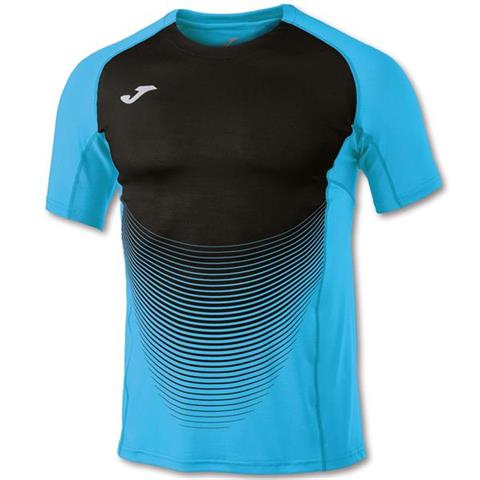 Koszulka Joma T-Shirt Elive VI Turquoise Black S/S 100949.011