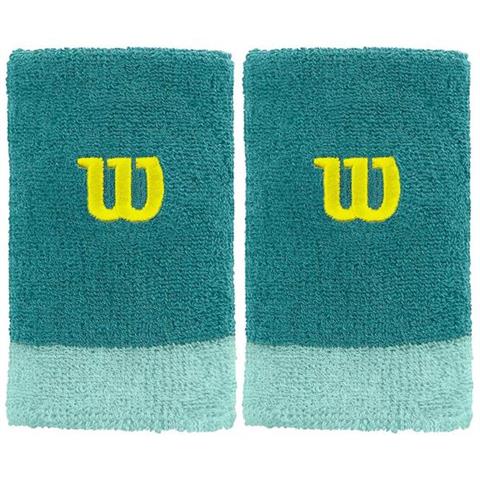 Frotka na rękę Wilson Extra Wide szeroka zielona 2szt WRA733509